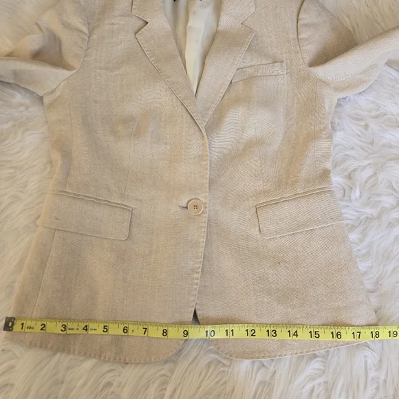 JOSEPH Linen Notched Minimalist Blazer Jacket Size 40 Old Money Elevated Basic - Picture 12 of 14